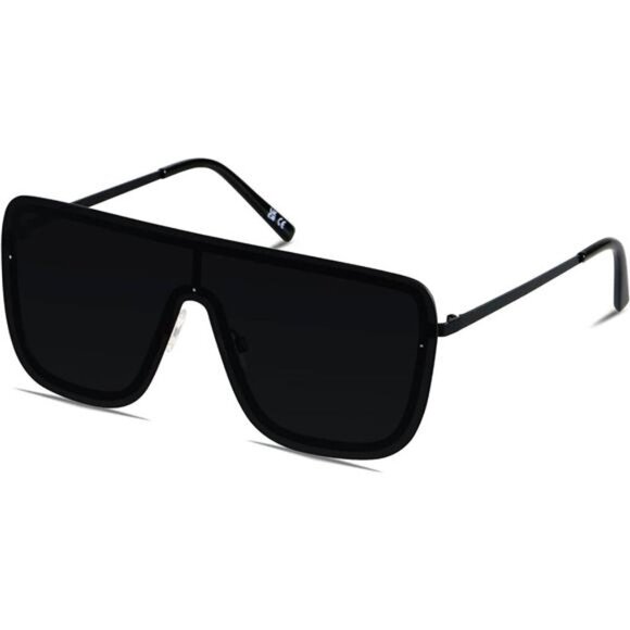 Rimless Oversized Square Sunglasses Flat Top Shield Frameless Sun Glasses - Picture 1 of 4